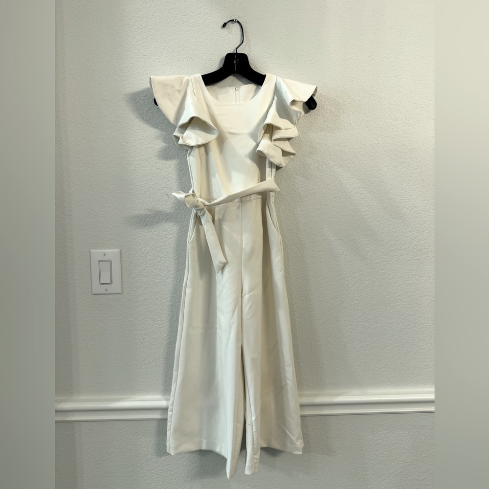 GB Girls jumpsuit M 8-10 Cream Color